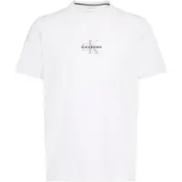 Calvin Klein Jeans Bluser & t-shirts 'CK Monogram Tonal Logo' grå / sort / hvid