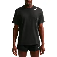 Nike Running - Trail running tøj - M Dri-Fit ADV Aeroswift SS Top Black Summit White til UnisexUld - Størrelse S - Sort