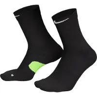 Nike Running - Trail running tøj - U Midweight Run Crew Socks Black Volt White til Unisex - Størrelse 35-37,5 - Sort