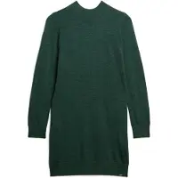 Superdry Superdrytil kvinder. W8011223A Grøn strikket kjole i merinould (XL), Casual, Bomuld, Lange ærmer