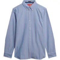 Superdry Superdrytil mænd. M4011037A Klassisk Oxford-skjorte mørkeblå (S), Casual, Bomuld, Lange ærmer