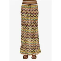 Superdry Superdrytil kvinder. W7210382A Flerfarvet Zigzag Column-nederdel (L), Casual, Viscose