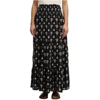Superdry Superdrytil kvinder. W7210394A Sort nederdel med blomsterprint (S), Casual, Stof
