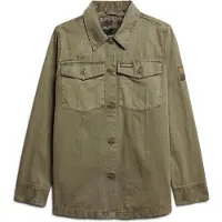 Superdry Superdrytil kvinder. W4010424A Grøn militær overtrøje (M), Casual, Bomuld, Lange ærmer