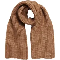 Superdry Superdrytil kvinder. W9310069A Brun ribstrikket tørklæde (OSFA), Casual, Nylon