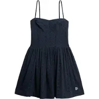 Superdry Superdrytil kvinder. W8012023A Broderie Cami Minikjole navy (M), Casual, Bomuld, Uden ærmer/stropper, Blå