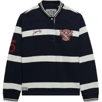 Superdry Superdrytil kvinder. W6012214A Polo Rugby sweatshirt marineblå (S), Casual, Bomuld, Lange ærmer