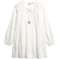 Superdry Ibiza Tiered Lurex Mini Skjorte Med Lange ærmer