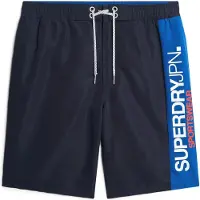 Superdry Superdrytil mænd. M3010229A Sports-badedragt lavet af genanvendt havmateriale (M), Badetøj, Genanvendt polister, Bæredygtig, Blå