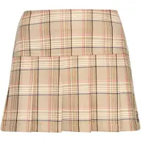 Superdry Vintage 1/2 Pleat Check Lavtaljet Kort Nederdel