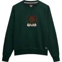 Superdry Superdrytil kvinder. W2012579A Sweatshirt Crest grøn (XS), Casual, Bomuld