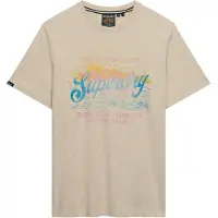 Superdry Superdrytil mænd. M1012442A Outdoors Mountain t-shirt beige (S), Casual, Bomuld, Korte ærmer
