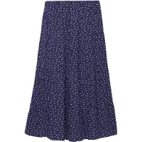 Superdry Superdrytil kvinder. W7210425A Marineblå Maxi Tier Nederdel (S), Casual, Viscose
