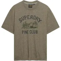 Superdry Superdrytil mænd. M1012443A T-shirt Wild Frontier grøn (XL), Casual, Bomuld, Korte ærmer