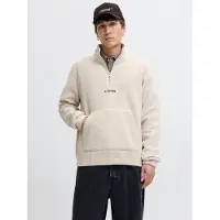Jack & Jones Sweatshirt 'JJESOHO' beige / sort
