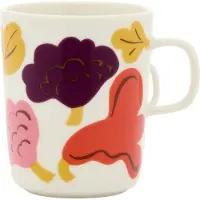 Marimekko Kukasta Kukkaan krus White-pink-terrac-plum, 25 cl