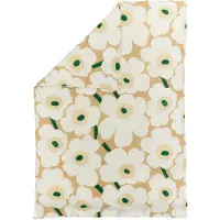 Marimekko Unikko dynebetræk 150x210 cm Sand-off white-hay-emerald