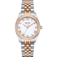 Régler Analogt ur 'Infinité Steel Bicolor Silver/Rose Gold - Pearl' rosa guld