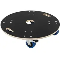 ECD-Germany Rund transportvogn med parkeringsbremser Ø 67 cm belastbar op til 800 kg