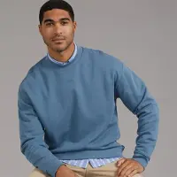 HUGO Herre Dapocrew Sweatshirt Open Blue