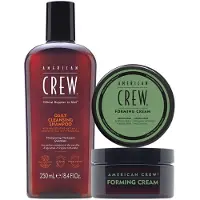 American Crew Daily Cleansing Shampoo & Forming Cream Set - 250ml+85g