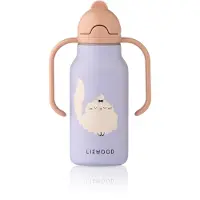 Liewood Drikkedunk - Stål - Kimmie - 250 ml - Cat/Warm Lilac - - OneSize - Drikkedunk