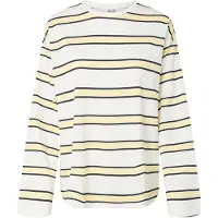 Pieces Shirts 'PCMila' mørkeblå / gul / hvid