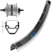 Exal Zx19 Dynamo Shimano Dh3n31 26´´ Forhjul