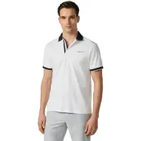 Hackett London Hackett Londontil mænd. HM5600190 Hs Resort-poloskjorte med hvid knaplukning (L), Casual, Bomuld, Korte ærmer