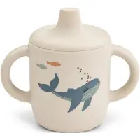 Liewood Kop m. Tud - Neil Sippy Cup - Silikone - Sea Creature/Sa - - OneSize - Kop
