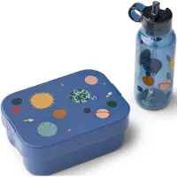 Liewood Chelsey printet madkassesæt 2 dele Universe-Classic navy
