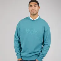 Hugo Blue Herre Nierofix Sweatshirt Turquoise/Aqua