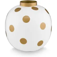 Pip studio Vase Dots WhiteGold 23cm