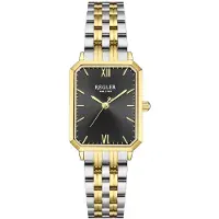 Régler Analogt ur 'Élégance Steel Bicolor Silver/Gold - Black' guld