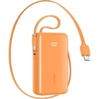 JOYROOM JR-PR2L 35 W 10.000 mAh powerbank med indbyggede USB-C-kabler – orange