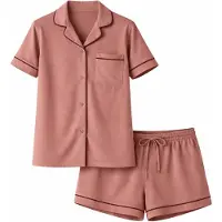 LEAFLETIC Pyjamasbukser 'Women’s Night Wear Short Set' brun