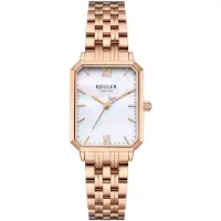 Régler Analogt ur 'Élégance Steel Rose Gold - Pearl' rosa guld