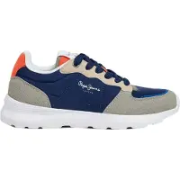 Pepe Jeans Pepe Jeansunisex til børn. PBS400009 Træningssko Teagan Bass navy, grå (36), Fast, Blonder, Casual, Blå, børnetøj