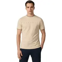 Hackett London Hackett Londontil mænd. HM5000125 Hs Essential-T-shirt i beige (XL), Casual, Bomuld, Korte ærmer