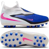 Nike Phantom 6 Academy High Cut MG Attack - Blå/Pink/Hvid Børn - Multi Ground (MG), størrelse 38