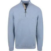 Barbour Half Zip Striktrøje Blå Lyseblå måle