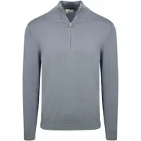 Profuomo Halv Lynlås Pullover Luksus Basis Blå Lyseblå måle