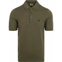 No-excess Strikket Poloshirt Olivengrøn Grøn Mørkegrøn måle