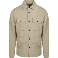 Suitable Skjortejakke i Tencel Greige Grøn Grå Beige åle