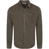 No-excess Fine Corduroy Skjorte Dark Clay Mørkegrå Grå Taupe måle