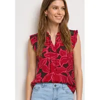 Street One Bluse rød / sort