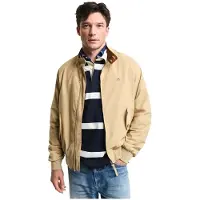 Gant Ganttil mænd. 7006484 Harrington-jakke i beige bomuld (S), Casual, Bæredygtig