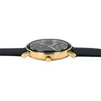 Excellanc Dameur med kunstlæderrem / Armbåndsur / Ur – Sort/guld