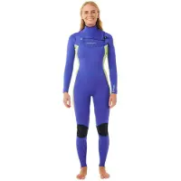 Rip Curl D/patrol 4/3 Mm Perf Dame Våddragt I Neopren Med Lynlås I Brystet Og Lange ærmer