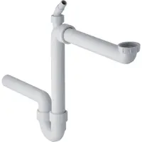 Geberit 50mm vandlås hvid - med slangestus